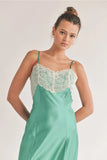 PORTOFINO LACE TRIM MIDI DRESS