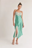 PORTOFINO LACE TRIM MIDI DRESS