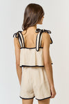 VINEYARD STROLL LINEN ROMPER