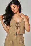 THE JUNE LINEN SET VEST