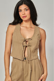 THE JUNE LINEN SET VEST