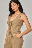 THE JUNE LINEN SET VEST
