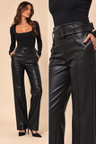 ECLIPSE STRAIGHT LEG FAUX LEATHER PANTS