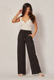 SOFT RIBBED WIDE LEG PANTS