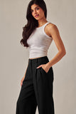 SOCIALITE WIDE LEG DRESS PANTS - BLACK