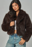 ESPRESSO FAUX FUR JACKET