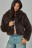 ESPRESSO FAUX FUR JACKET