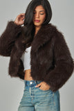 ESPRESSO FAUX FUR JACKET