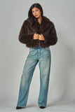 ESPRESSO FAUX FUR JACKET