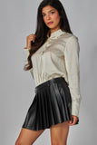 ODESSA FAUX LEATHER MINI SKIRT