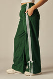 RIBBON TIE TRACK PANTS - VINTAGE GREEN