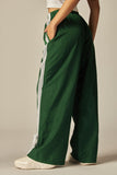 RIBBON TIE TRACK PANTS - VINTAGE GREEN