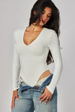 ESSENTIAL LONG SLEEVE BODYSUIT - WHITE