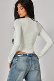 ESSENTIAL LONG SLEEVE BODYSUIT - WHITE