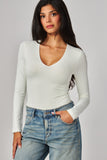 ESSENTIAL LONG SLEEVE BODYSUIT - WHITE