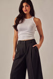 SOCIALITE WIDE LEG DRESS PANTS - BLACK