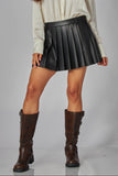 ODESSA FAUX LEATHER MINI SKIRT