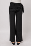 AFTER HOURS LACE WRAP PANTS - BLACK