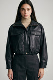 KYA FAUX LEATHER BOMBER JACKET