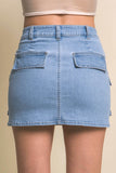 SUMMER CRUSH DENIM CARGO SKIRT