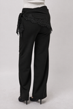 AFTER HOURS LACE WRAP PANTS - BLACK