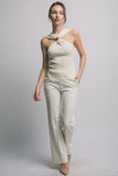 ARIANNA HALTER TOP - IVORY