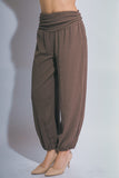 MOCHA TEXTURED BALLOON PANTS