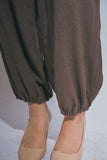 MOCHA TEXTURED BALLOON PANTS