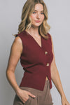 ANNE SPLIT HEM VEST