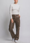 HAYDEN VEGAN LEATHER CARGO PANTS