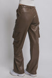 HAYDEN VEGAN LEATHER CARGO PANTS