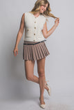ELLE KNIT SWEATER VEST - IVORY
