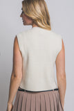 ELLE KNIT SWEATER VEST - IVORY