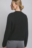 BELLA CHUNKY KNIT SWEATER - BLACK