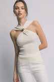 ARIANNA HALTER TOP - IVORY