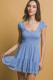ADALINA MINI DRESS - BLUE