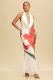 VALERIA RED LILY MAXI DRESS