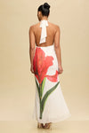 VALERIA RED LILY MAXI DRESS
