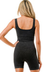 SNATCHED RIBBED ACTIVE ROMPER