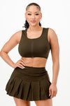 WORKING ON ME SET CROP TOP