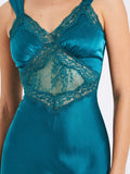 PERLEY SATIN LACE MIDI DRESS