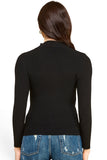THE CLASSIC MOCK NECK KNIT TOP - BLACK