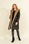 LONG FUR-LINED DOWN JACKET