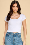 SOLID SCOOP NECK CROP TOP