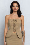 JORDAN LACE UP SET CORSET TOP