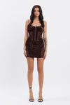 LEANNA VELVET MINI DRESS