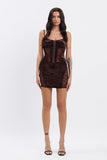 LEANNA VELVET MINI DRESS