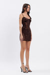 LEANNA VELVET MINI DRESS