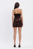LEANNA VELVET MINI DRESS