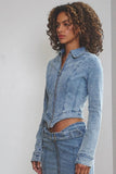 WEST END DENIM SET ZIP-UP JACKET TOP